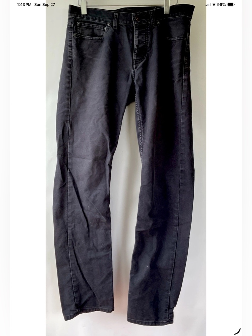 Club Monaco Black Slim Straight Leg Jeans 30 X 32